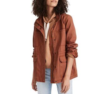 Madewell Dispatch Jacket Warm Umber Zip Snap Closure Utility Jacket Size XS